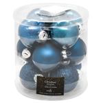 Набір ялинкових куль Koopman 60мм 12шт синіх