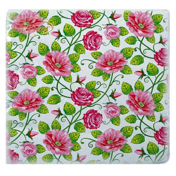 Салфетки La Fleur Розовое полотно 33x33см 2слоя 20шт - купить, цены на ULTRAMARKET - фото 1