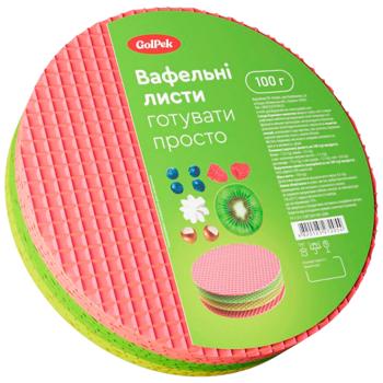 Листы вафельные Golpek Цветные 9шт 100г - купить, цены на Чудо Маркет - фото 1