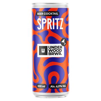 Пиво Under Wood BRWR. Spritz світле 0,33л. ж/б - купить, цены на Grono - фото 1