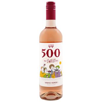 500 Vinho Verde Pink Semi-Sweet Wine 9.5% 0.75l