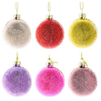 Украшение новогоднего елочного Макарун 58*41*65мм