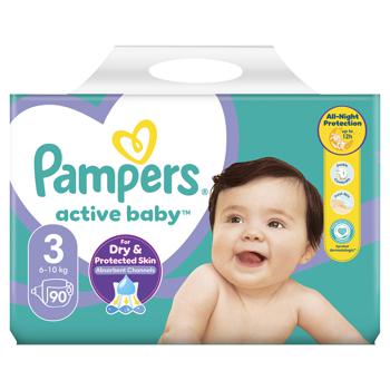 Pampers Active Baby Diapers 3 6-10kg 90pcs - buy, prices for METRO - photo 2