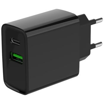 Сетевое зарядное устройство Gembird PD 20W USB-А + Type-C TA-UC-PDQC20-01-BK - купить, цены на Auchan - фото 2