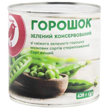 Горошек зеленый Auchan 420г