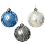 Шар елочный Decoris с инеем 8см в ассортименте