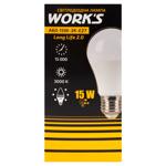 Work's Long-Life LED Lamp A60 15W 3K E27