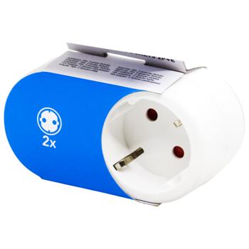 Двійник Electraline з заземленням 16А - купити, ціни на КОСМОС - фото 1