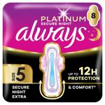 Always Platinum Secure Night Extra Sanitary Pads 8pcs