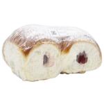 Пампушка здобна з полуничною начинкою 50г