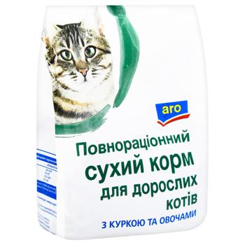 Aro Chicken and Vegetables Dry Food for Adult Cats 400g - buy, prices for METRO - photo 2