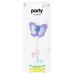 Party Candles Butterfly Pink-Purple-Blue Cake Candle