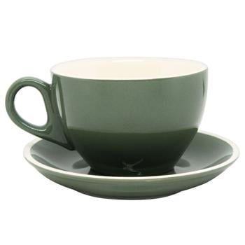 Rioba Green Cup with Saucer 290ml - buy, prices for METRO - photo 1