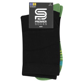 Шкарпетки Premier Socks Преміум чоловічі махровий слід р.25 зелено-чорний - купити, ціни на NOVUS - фото 1