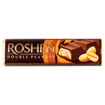 Roshen Double Peanuts Milk Chocolate Peanut Cream Bar 39g - buy, prices for COSMOS - photo 1