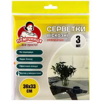 Pomichnytsya Viscose Cleaning Wipes 34x38cm 3pcs - buy, prices for - photo 1