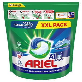 Ariel Pods All-in-1 Mountain Spring Laundry Capsules 50pcs - buy, prices for MegaMarket - photo 2
