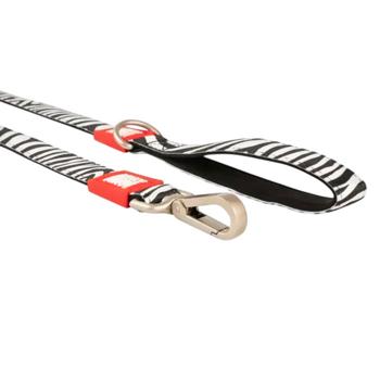 Повідець Max and Molly Short Leash поліестер 120см/25мм з принтом зебра - купити, ціни на MasterZoo - фото 3