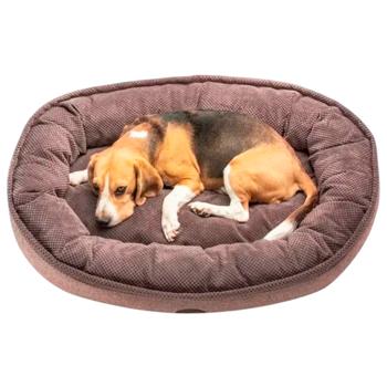 Лежак Harley and Cho Donut Soft Touch Brown 110х80х23см коричневый - купить, цены на MasterZoo - фото 2