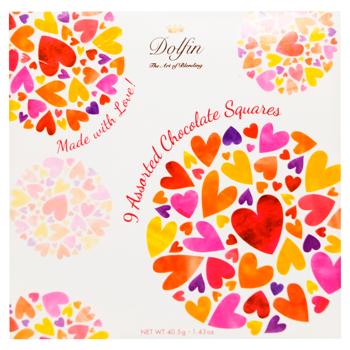 Конфеты Dolfin Love шоколадные ассорти 40г - купить, цены на WINETIME - фото 1