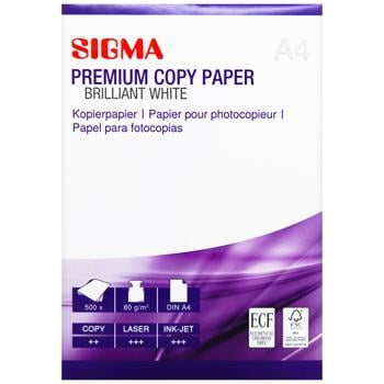 Папір офісний Sigma Преміум А4 500шт (замовлення до 15шт)