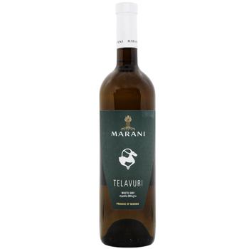 Вино Marani Telavuri біле сухе 12,5% 0,75л - купити, ціни на AlcoHub - фото 1