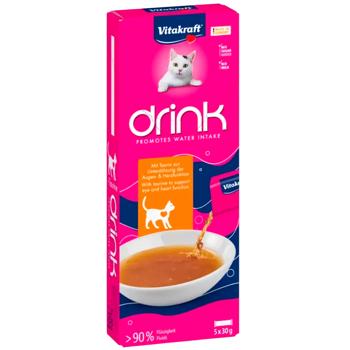 Напій для котів Vitakraft Drink з куркою та таурином 5шт x 30г - купити, ціни на MasterZoo - фото 1