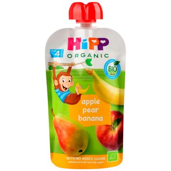 Пюре фруктове Hipp Hippis Яблуко-груша-банан 100г - купити, ціни на ULTRAMARKET - фото 1