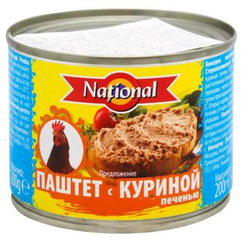 National Chicken Liver Pate 200g - buy, prices for MegaMarket - photo 1