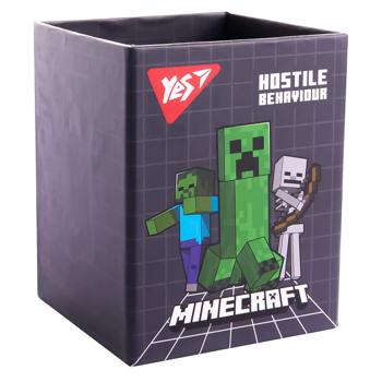 Стакан для письменных принадлежностей Yes Minecraft 80х80х100мм серый - купить, цены на NOVUS - фото 1