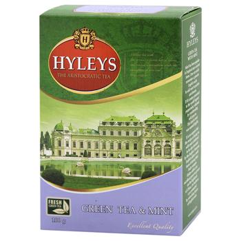 Чай зелений Hyleys листовий з м'ятою 100г - купити, ціни на МегаМаркет - фото 1