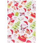 Provans Santa on White Tablecloth 120*140cm