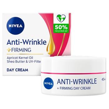 Nivea Anti-Wrinkle + Firming Day Face Cream 45+ 50ml - buy, prices for - photo 1