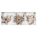 House of Season Snowflakes-Stars-Christmas Trees Decoration Set 6pcs