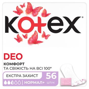 Прокладки ежедневные Kotex Fresh Deo Normal Plus 56шт - купить, цены на МегаМаркет - фото 3