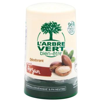 L'Arbre Vert Roller Deodorant with Argan and Witch Hazel Extracts 50ml