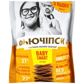 Фьючипси FutureFood Baby Smart з насіння льону 50г - купити, ціни на Auchan - фото 1