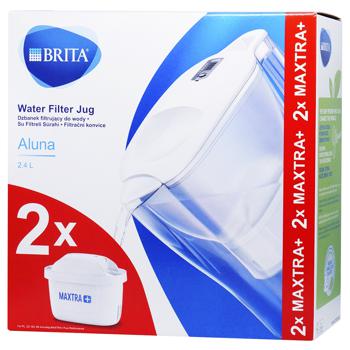 Фильтр-кувшин Brita Aluna Memo белый 2,4л + 2 картриджа - купить, цены на Таврия В - фото 1