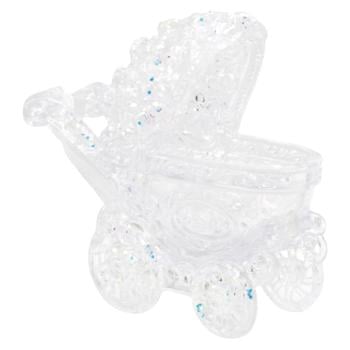 Підвіска ялинкова Візочок дитячий 11*11см срібні блискітки - купити, ціни на Таврія В - фото 2