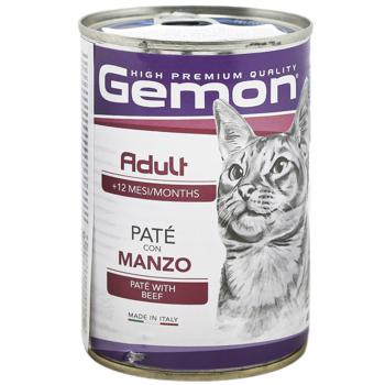 Gemon Wet Food with Beef for Adult Cats 400g - buy, prices for - photo 1