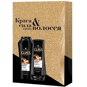 Gliss Ultimate Repair Cosmetic Bag + Shampoo 250ml + Balm 200ml - buy, prices for COSMOS - photo 1