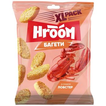 Сухарики Hroom! багетні зі смаком Лобстер 100г - купити, ціни на МегаМаркет - фото 1