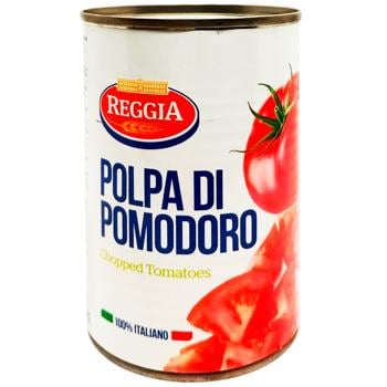 Томати Реджа 400г різані очищені з/б - купить, цены на Cупермаркет "Харьков" - фото 1
