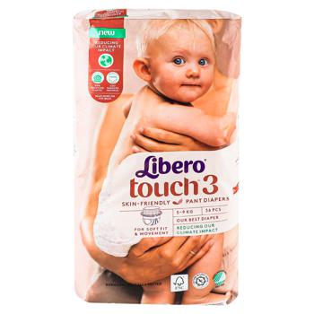 Подгузники-трусики Libero Touch 3 5-9кг 36шт Подгузники-трусики Libero Touch 3 5-9кг 36шт - купить, цены на - фото 1