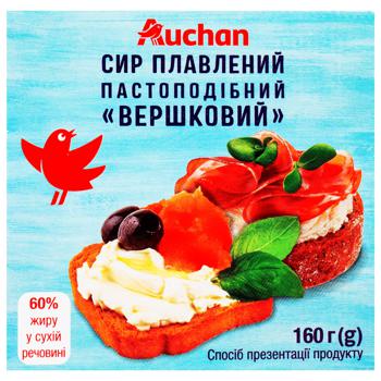 Сир плавлений Ашан Вершковий пастоподібний 60% 160г - купити, ціни на Auchan - фото 2