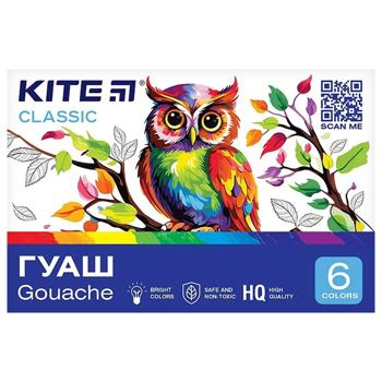 Гуаш Kite Classic 6 кольорів - купити, ціни на - фото 5