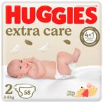 Подгузники Huggies Extra Care 2 3-6кг 58шт