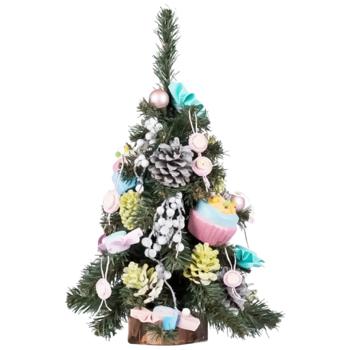 Yes! Fun Marshmallow Artificial Christmas Tree with Decorations 45cm
