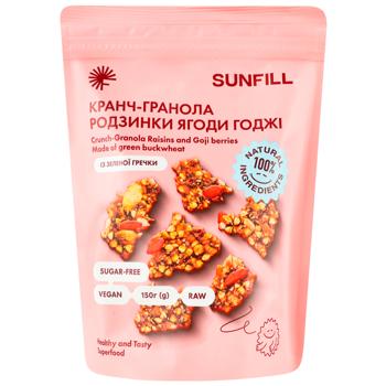 Кранч-гранола Родзинки-Ягоди Годжі Sunfill 150 г