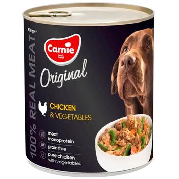 Корм влажный Carnie Original Mono Protein с курицей и овощами для собак 800г - купить, цены на MasterZoo - фото 1